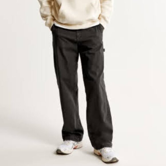 Abercrombie & Fitch Other - Abercrombie & Fitch Baggy Carpenter Pants Workwear Utility Black Men’s